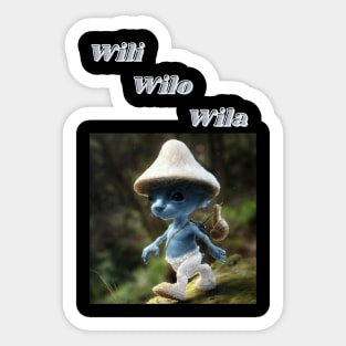 Smurf cat wili wilo wila meme blue Sticker